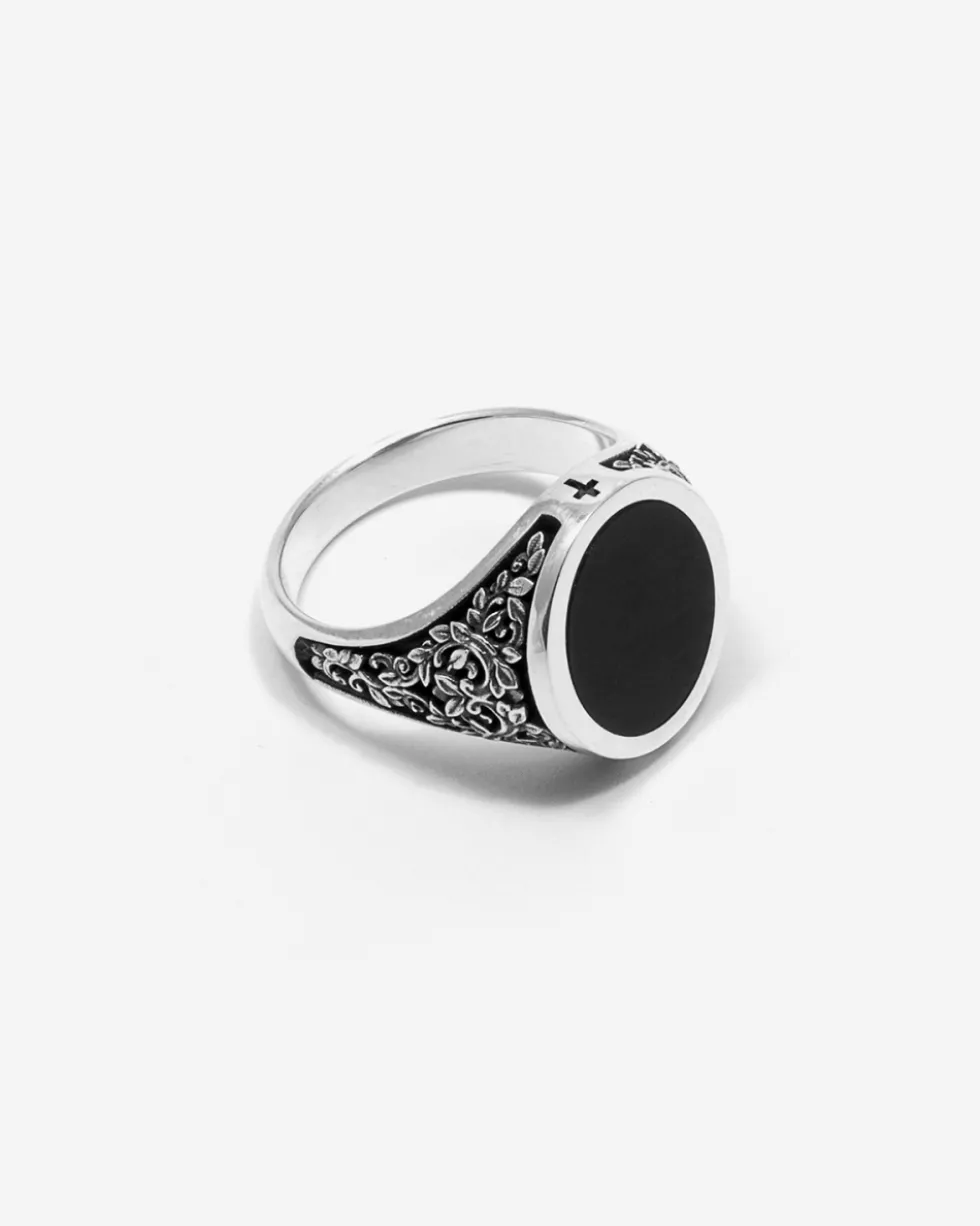 ANELLO CHEVALIER GIULIETTA CON PIETRA NERA