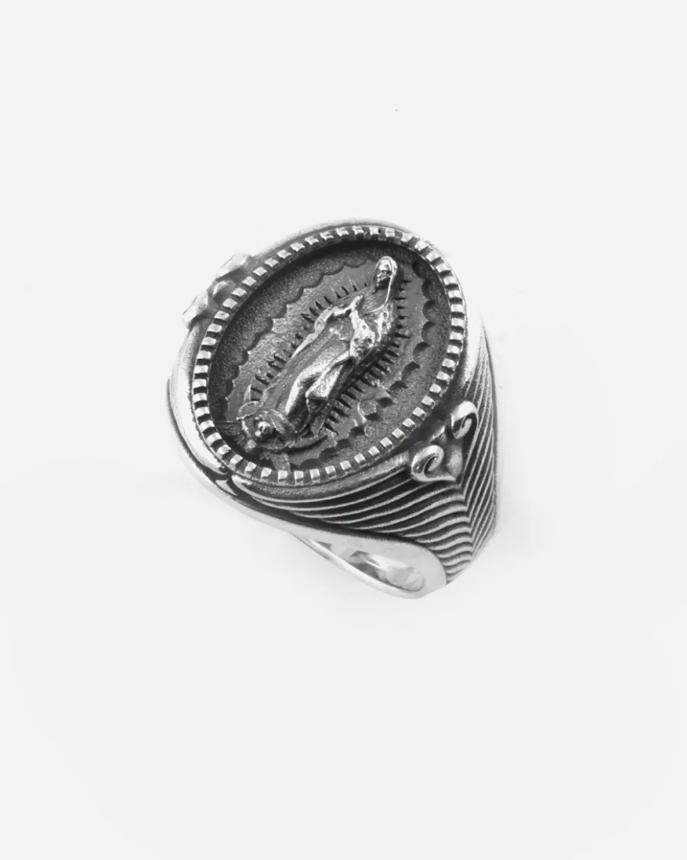 ANELLO CHEVALIER MADONNA GUADALUPE IN ARGENTO