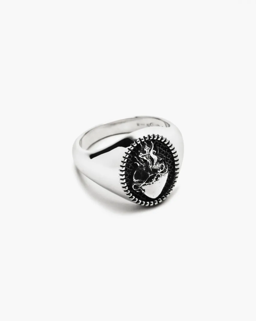 ANELLO CHEVALIER OVALE CUORE SACRO