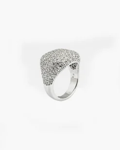 ANELLO CHEVALIER QUADRATO CON BRILLANTI