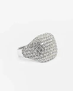 ANELLO CHEVALIER QUADRATO CON BRILLANTI