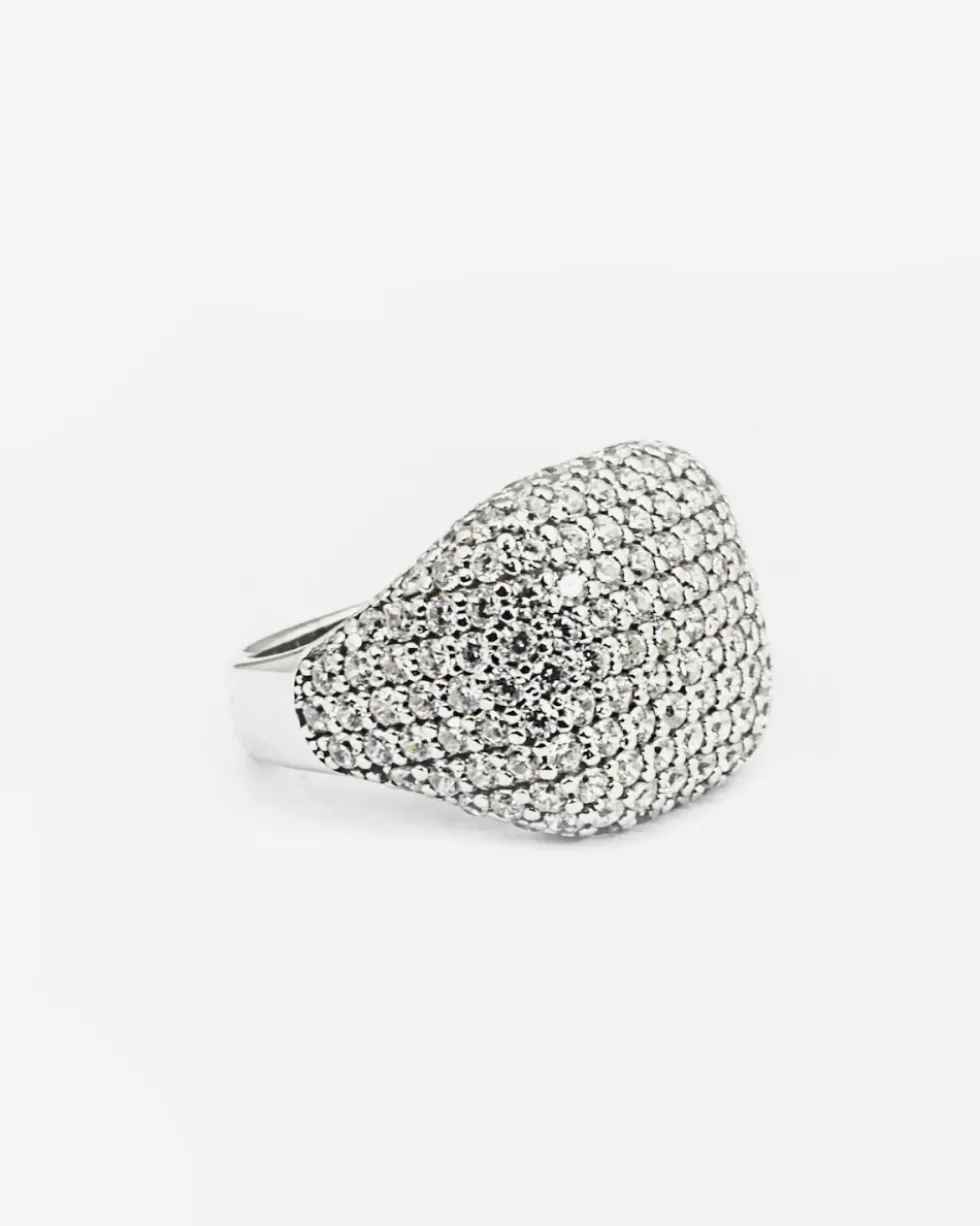 ANELLO CHEVALIER QUADRATO CON BRILLANTI