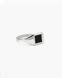 ANELLO CHEVALIER QUADRATO DA MIGNOLO SMALTATO