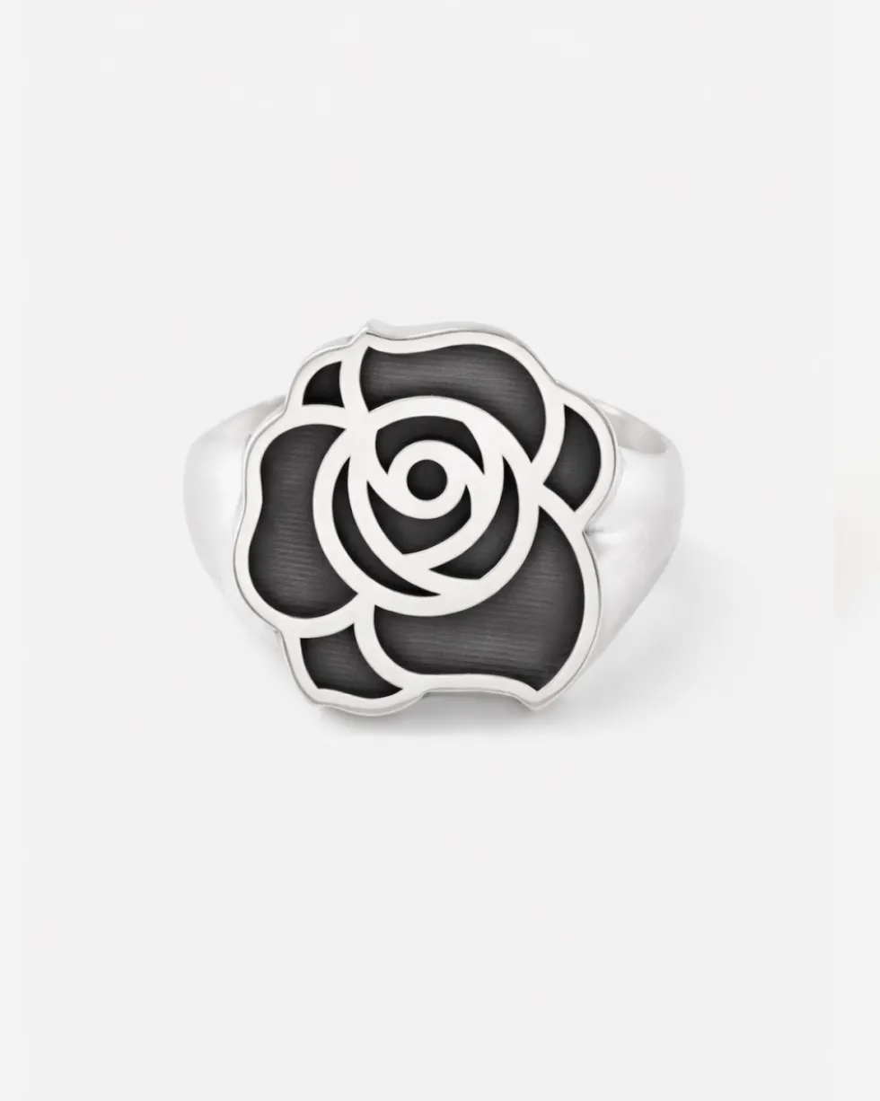 ANELLO CHEVALIER ROSA EROX IN ARGENTO