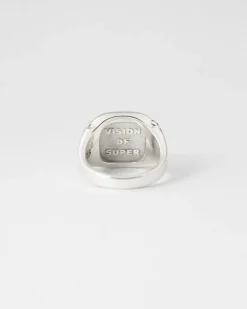 ANELLO CHEVALIER VISION OF SUPER CON PIETRA NERA