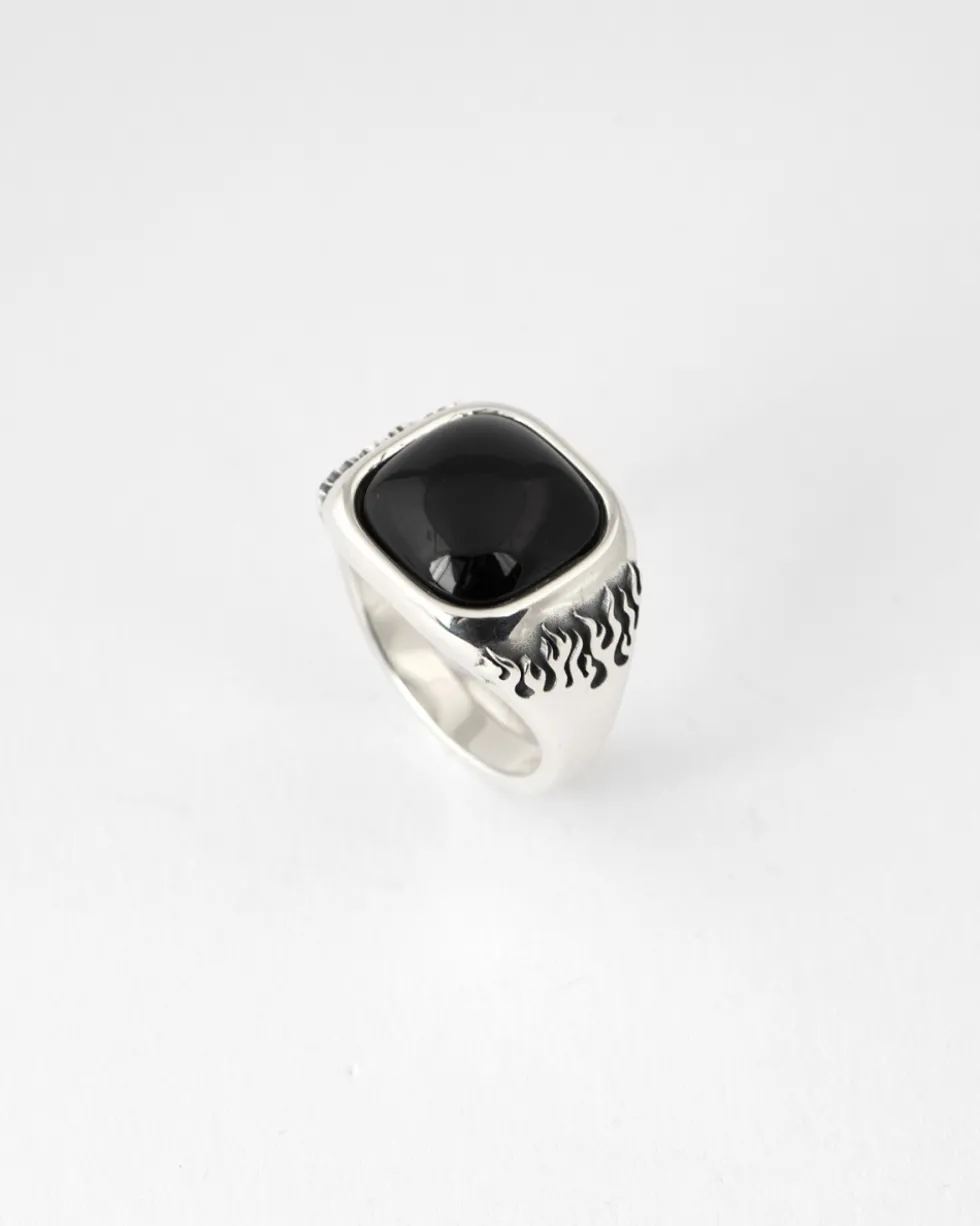ANELLO CHEVALIER VISION OF SUPER CON PIETRA NERA