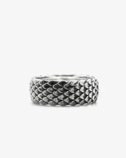 ANELLO FASCIA SQUAMATA IN ARGENTO