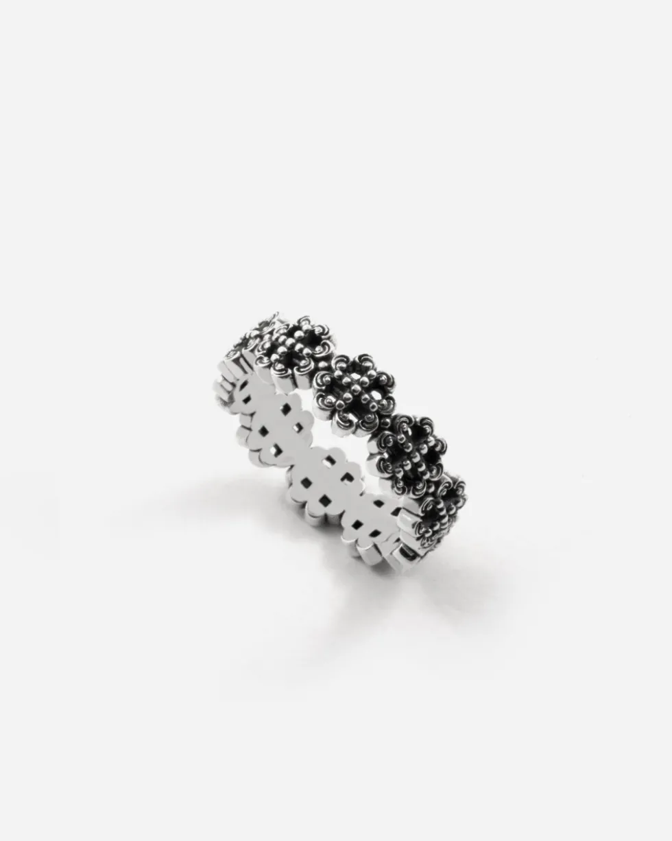 ANELLO FEDE MODULI GOTICI REAL IN ARGENTO