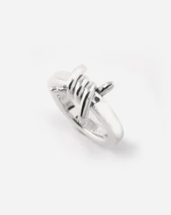 ANELLO FEDE MODULO SPINATO RAZOR IN ARGENTO