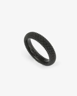 ANELLO FEDE PUNTINATA TOTAL BLACK