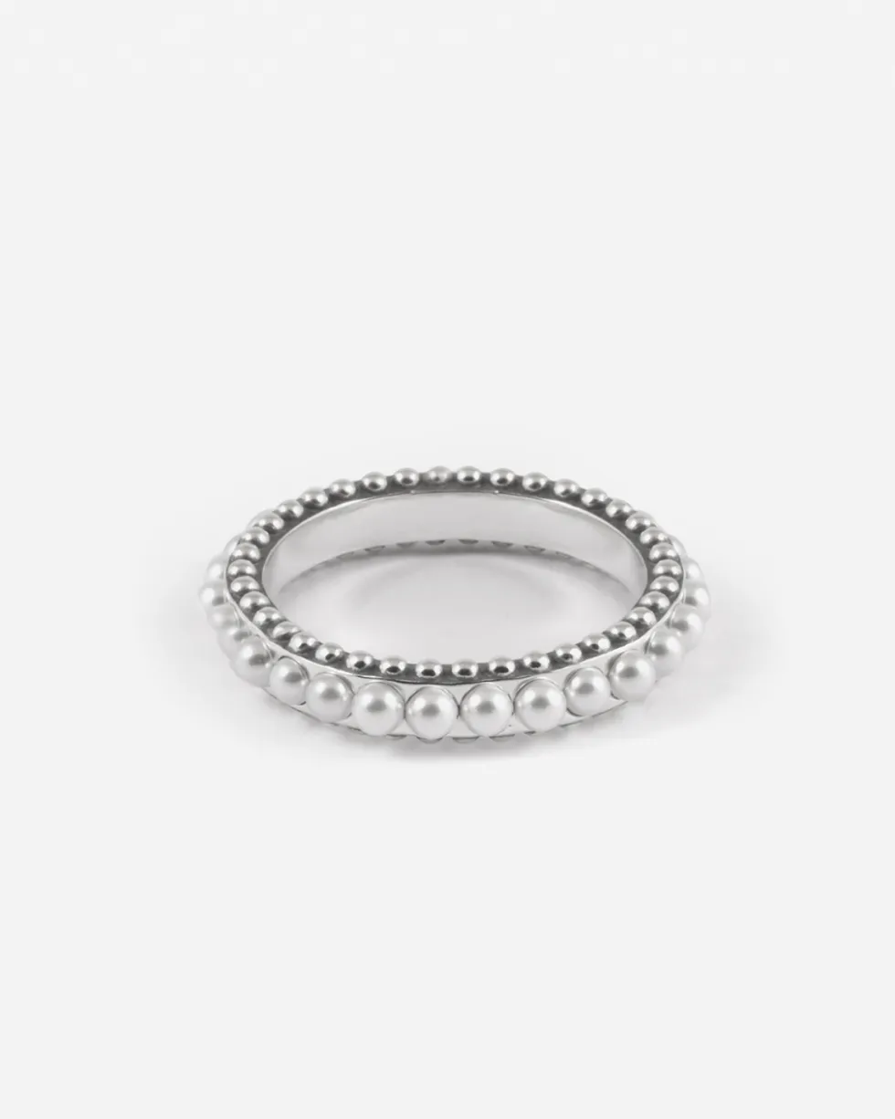 ANELLO FEDINA PUNTINATA SEA GIFT IN ARGENTO CON PERLE