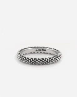 ANELLO FEDINA SOTTILE PUNTINATA IN ARGENTO
