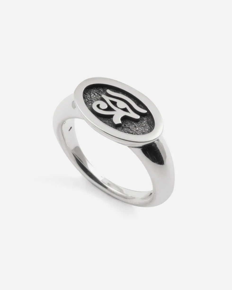 ANELLO FEDONA EYE OF HORUS IN ARGENTO