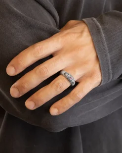 ANELLO FEDONA FAMILIA CON PIETRA ROSSA