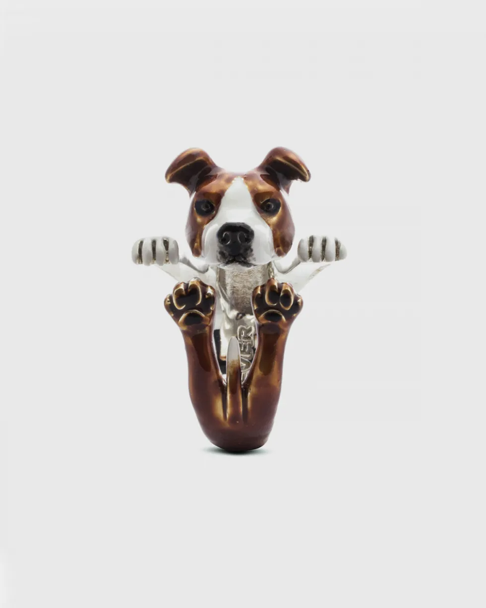 ANELLO HUG AMERICAN STAFFORDSHIRE SMALTATO