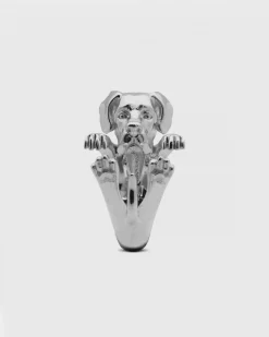 ANELLO HUG CANE ALANO IN ARGENTO