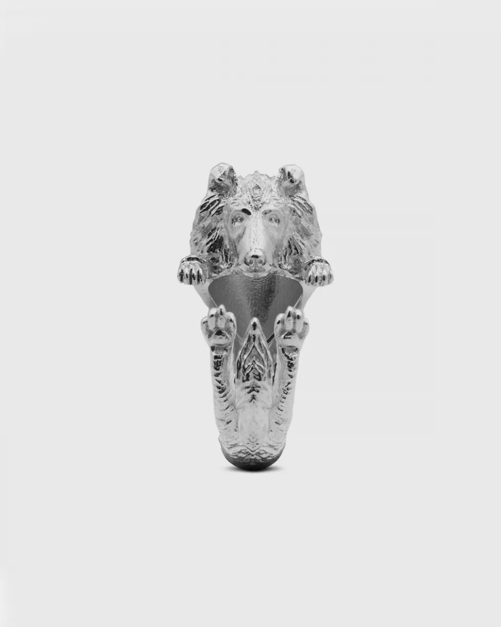 ANELLO HUG COLLIE IN ARGENTO