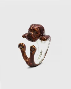 ANELLO HUG DOGUE DE BORDEAUX SMALTATO