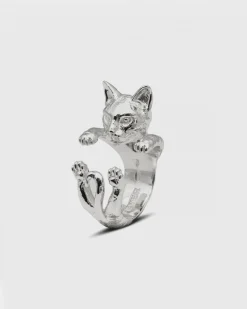 ANELLO HUG GATTO BENGALA IN ARGENTO