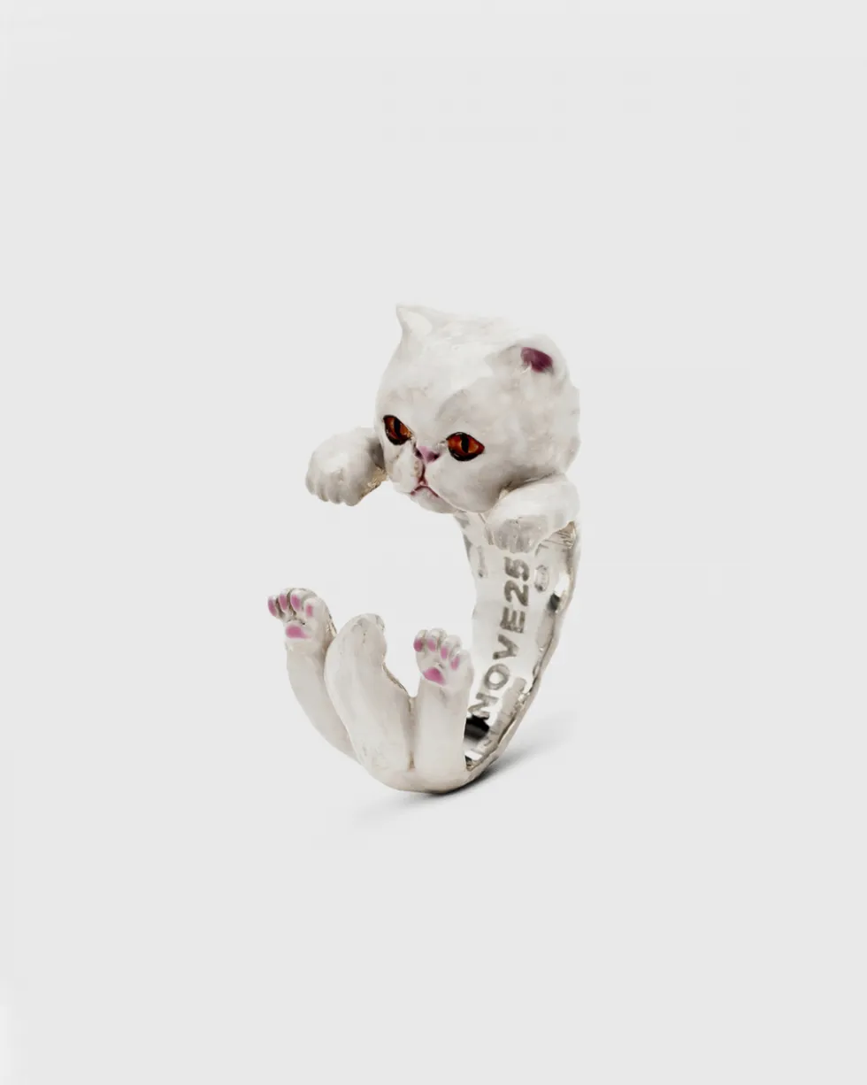 ANELLO HUG GATTO PERSIANO SMALTATO