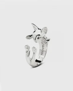 ANELLO HUG GATTO SPHYNX IN ARGENTO