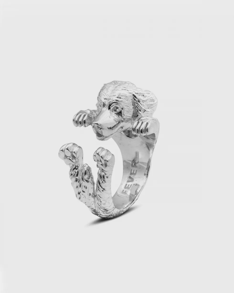 ANELLO HUG GOLDEN RETRIEVER IN ARGENTO