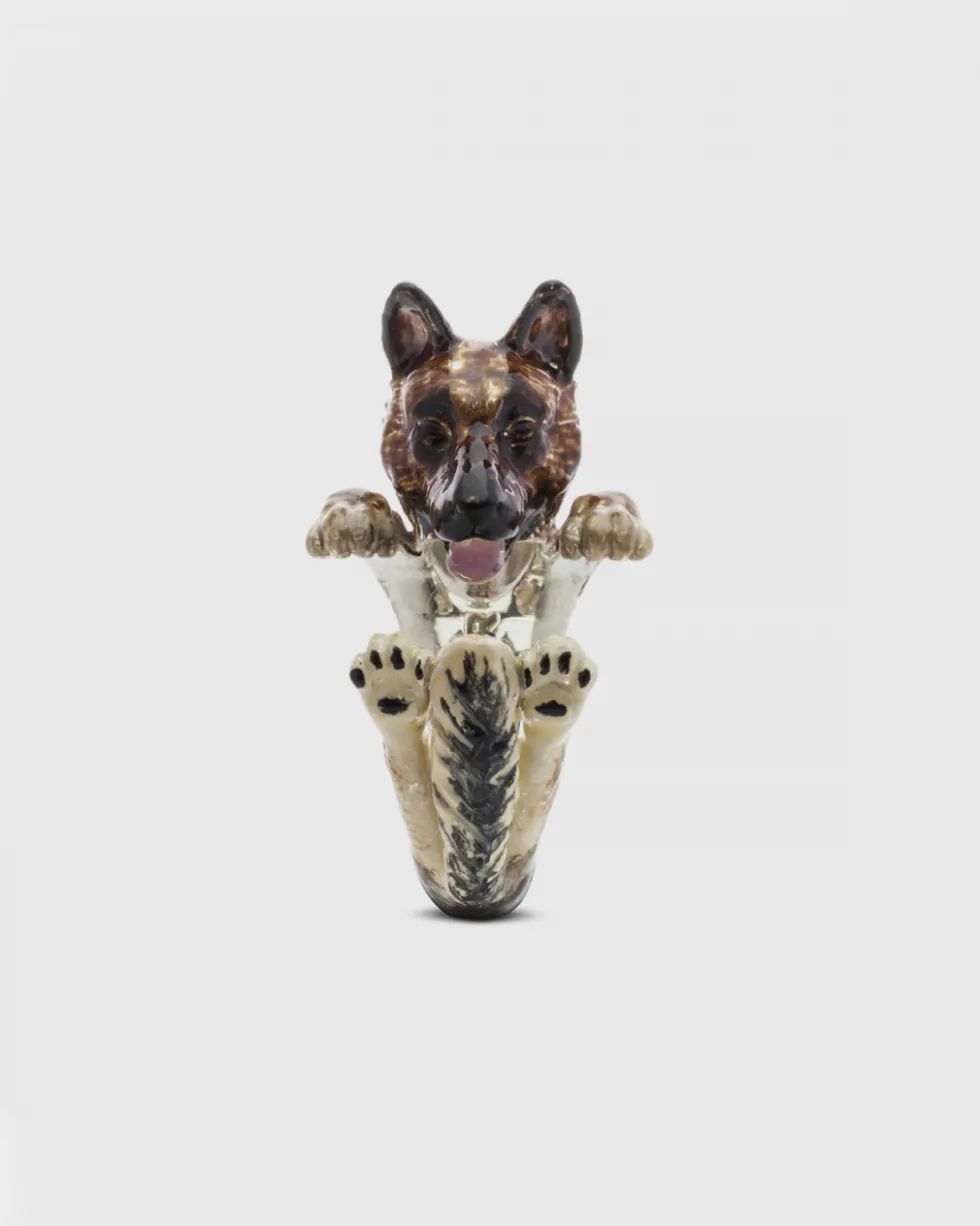 ANELLO HUG PASTORE TEDESCO SMALTATO
