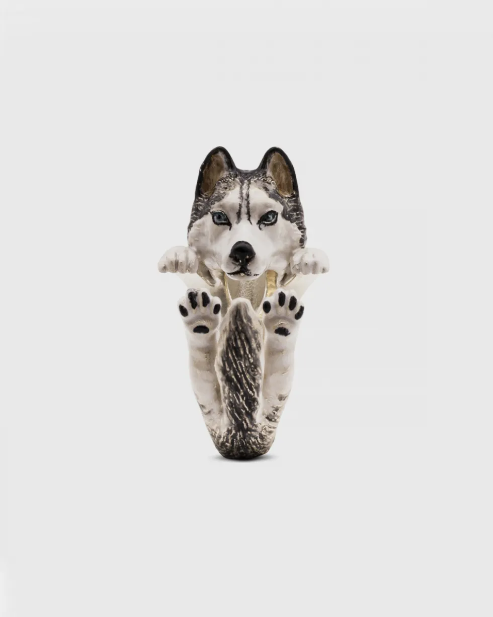 ANELLO HUG SIBERIAN HUSKY SMALTATO