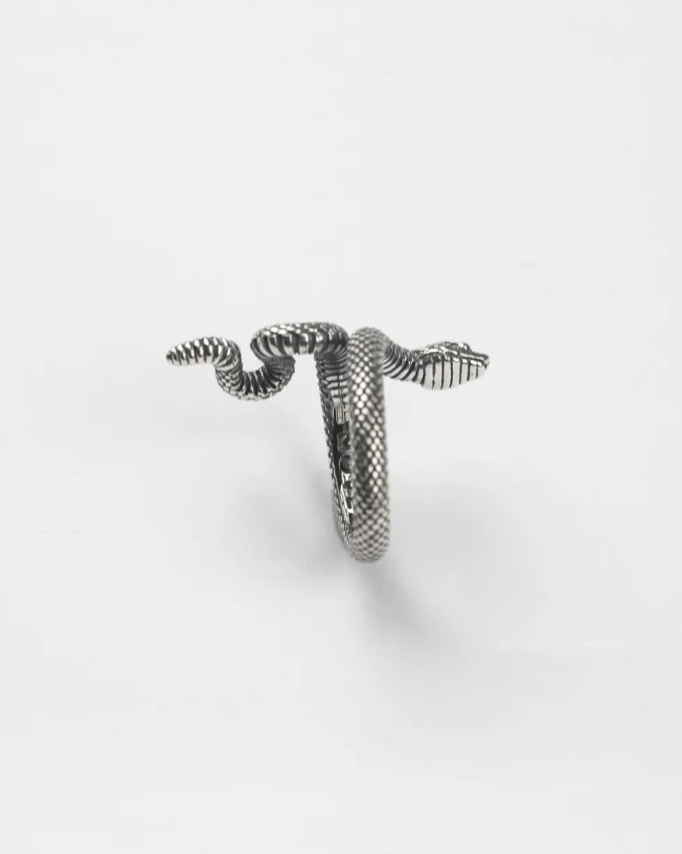 ANELLO SERPENTE CON PIETRA BLU