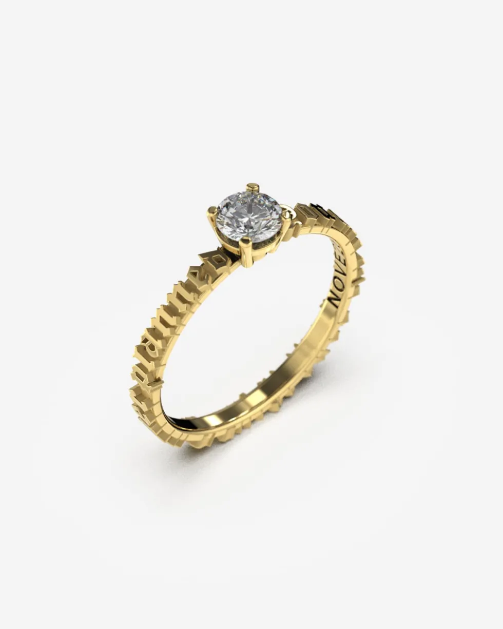 ANELLO SOLITARIO LYRICS ORO CON DIAMANTE
