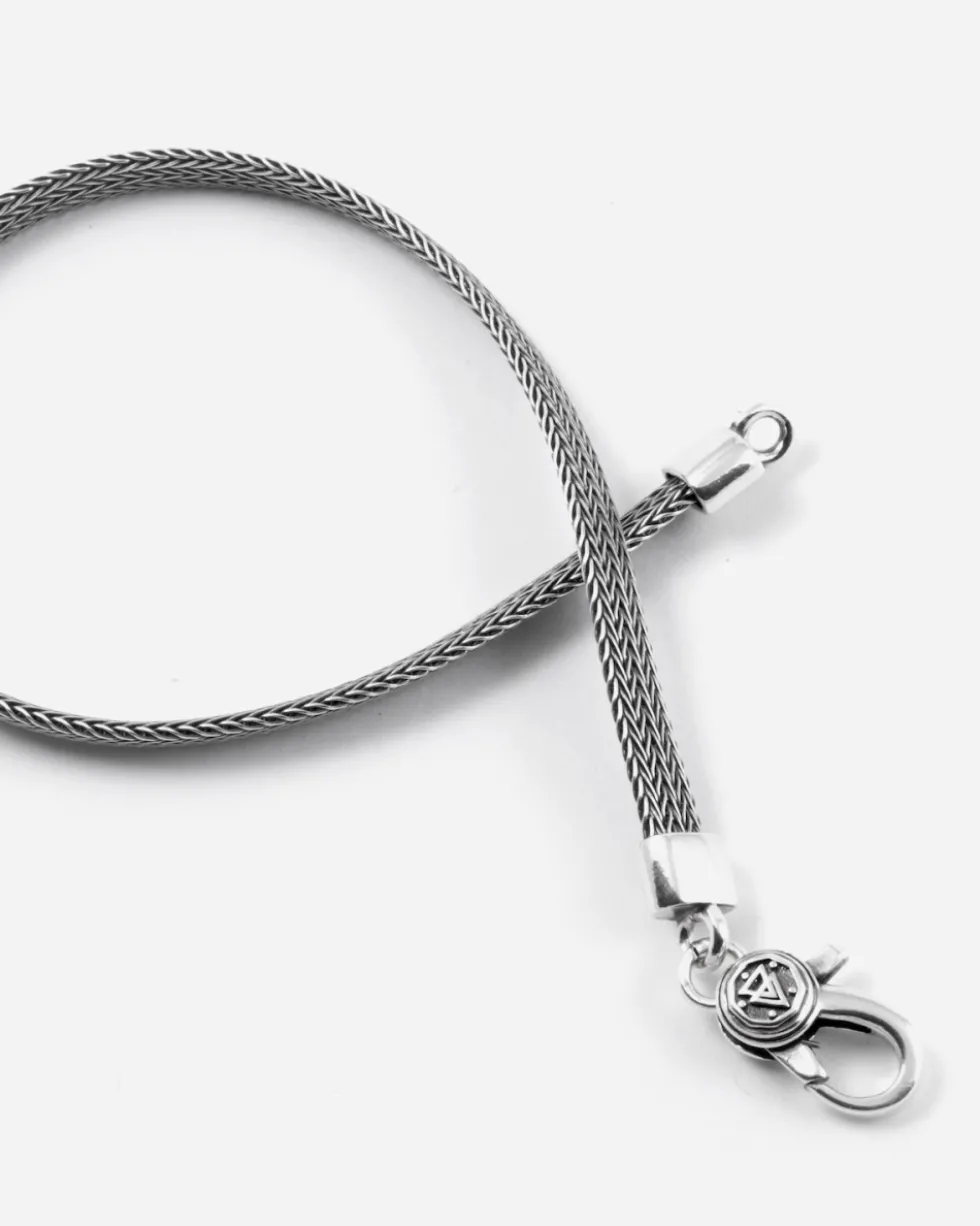 BRACCIALE CALZA PIATTA IN ARGENTO