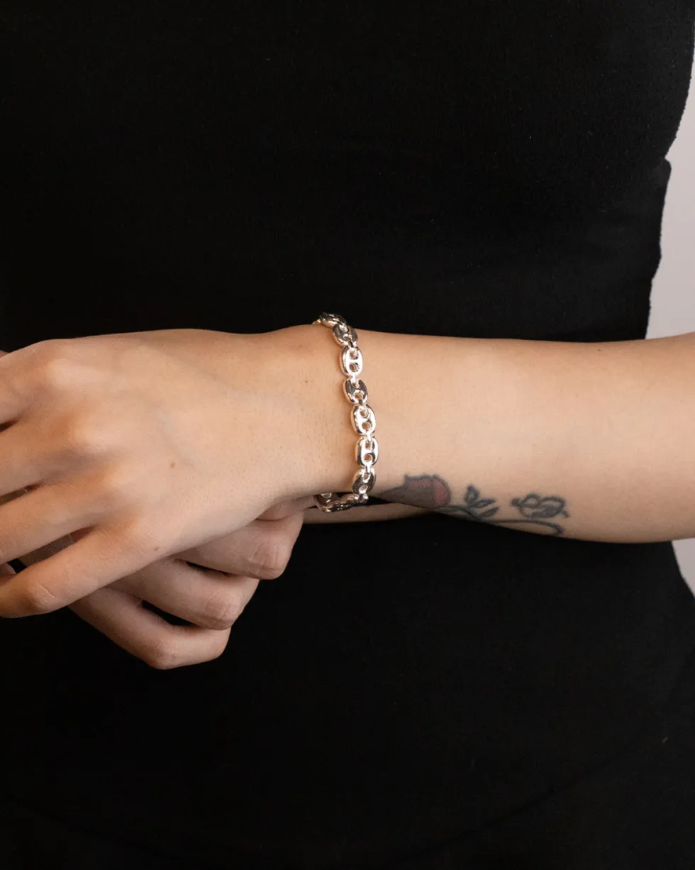 BRACCIALE CATENA MARINARA BOLD IN ARGENTO