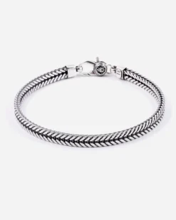 BRACCIALE CODA DI VOLPE COLONNA FULL PERSIAN WAVE IN ARGENTO