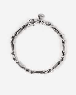 BRACCIALE CORDA 080 ALTERNATA IN ARGENTO