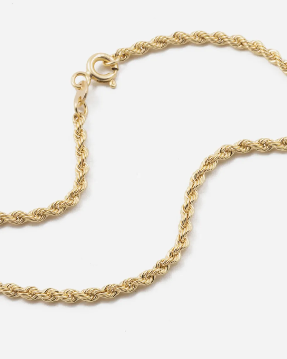 BRACCIALE CORDA 050 IN ORO 9 KT