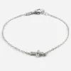 BRACCIALE CROCE GOTICA IN ARGENTO CON BRILLANTI