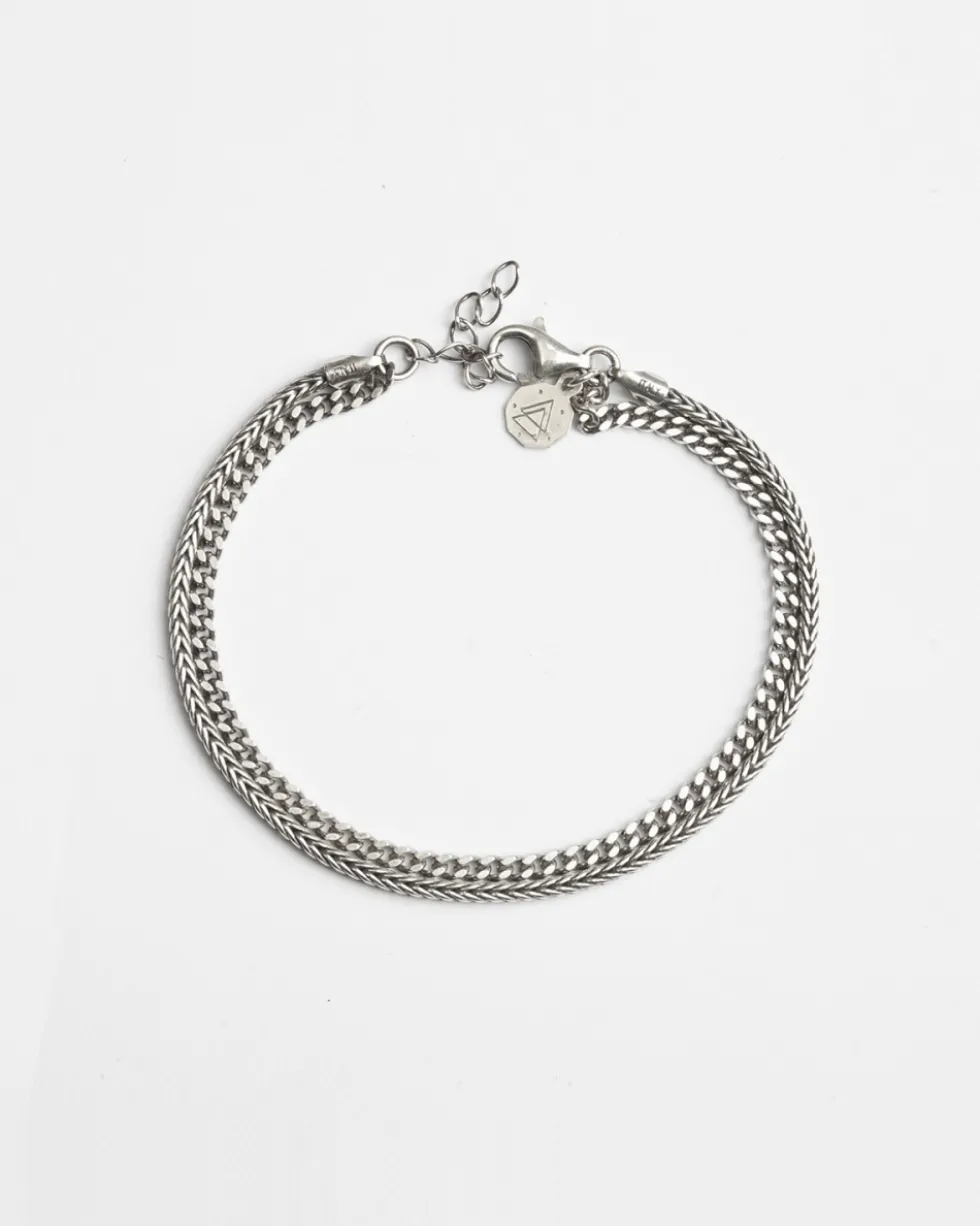 BRACCIALE DUE FILI GRUMETTA E CODA DI VOLPE