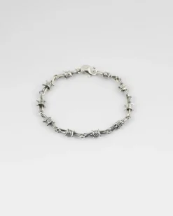 BRACCIALE FILO SPINATO IN ARGENTO