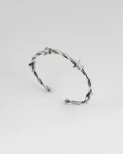 BRACCIALE FILO SPINATO IN ARGENTO