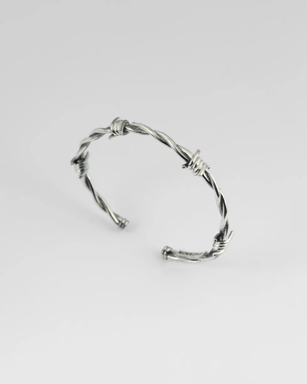 BRACCIALE FILO SPINATO IN ARGENTO