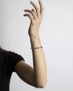 BRACCIALE FILO SPINATO IN ARGENTO