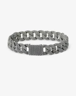 BRACCIALE GRUMETTA PICCOLA PUNTINATA IN ARGENTO