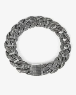 BRACCIALE GRUMETTA PUNTINATA IN ARGENTO