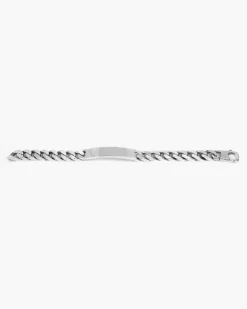 BRACCIALE GRUMETTA QUADRATA CON TARGA FILO 300 IN ARGENTO