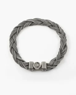 BRACCIALE IN ARGENTO INTRECCIATO MATRIX