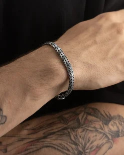 BRACCIALE OVAL PERSIAN WAVE IN ARGENTO