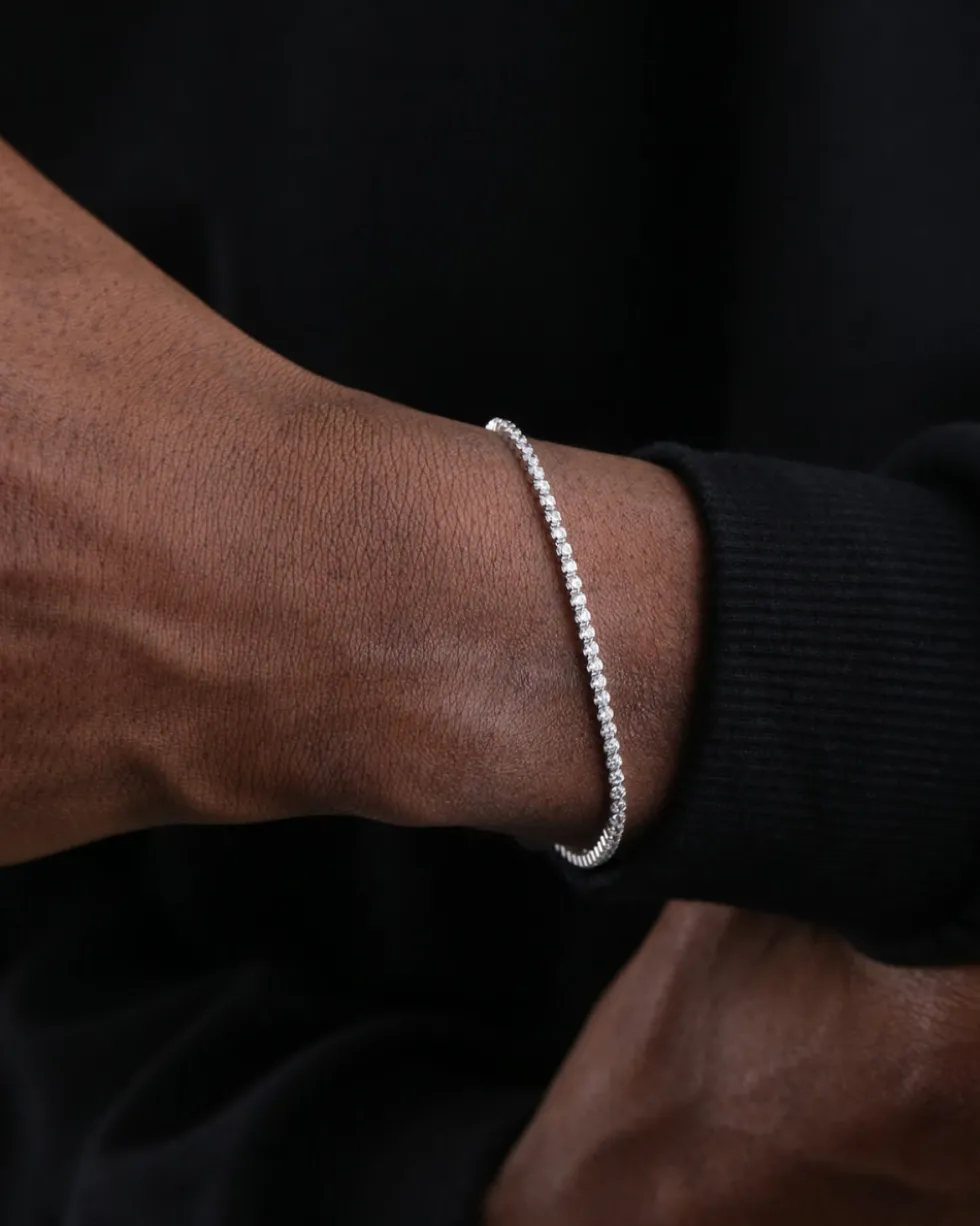 BRACCIALE TENNIS BIANCO