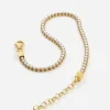 BRACCIALE TENNIS PLACCATO ORO CON PERLE CABOCHON