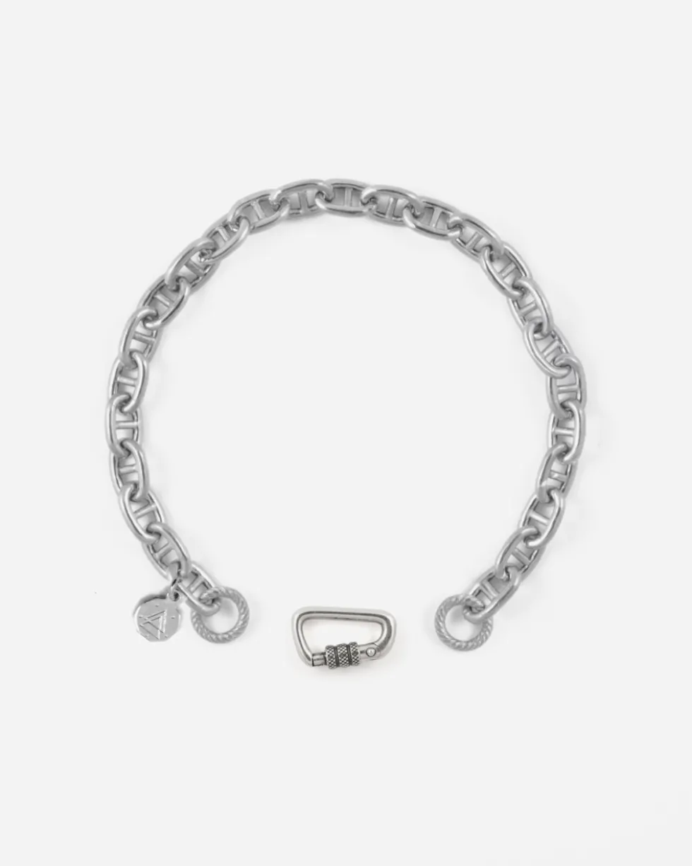BRACCIALE TRAVERSINO 150 IN ARGENTO CON MOSCHETTONE