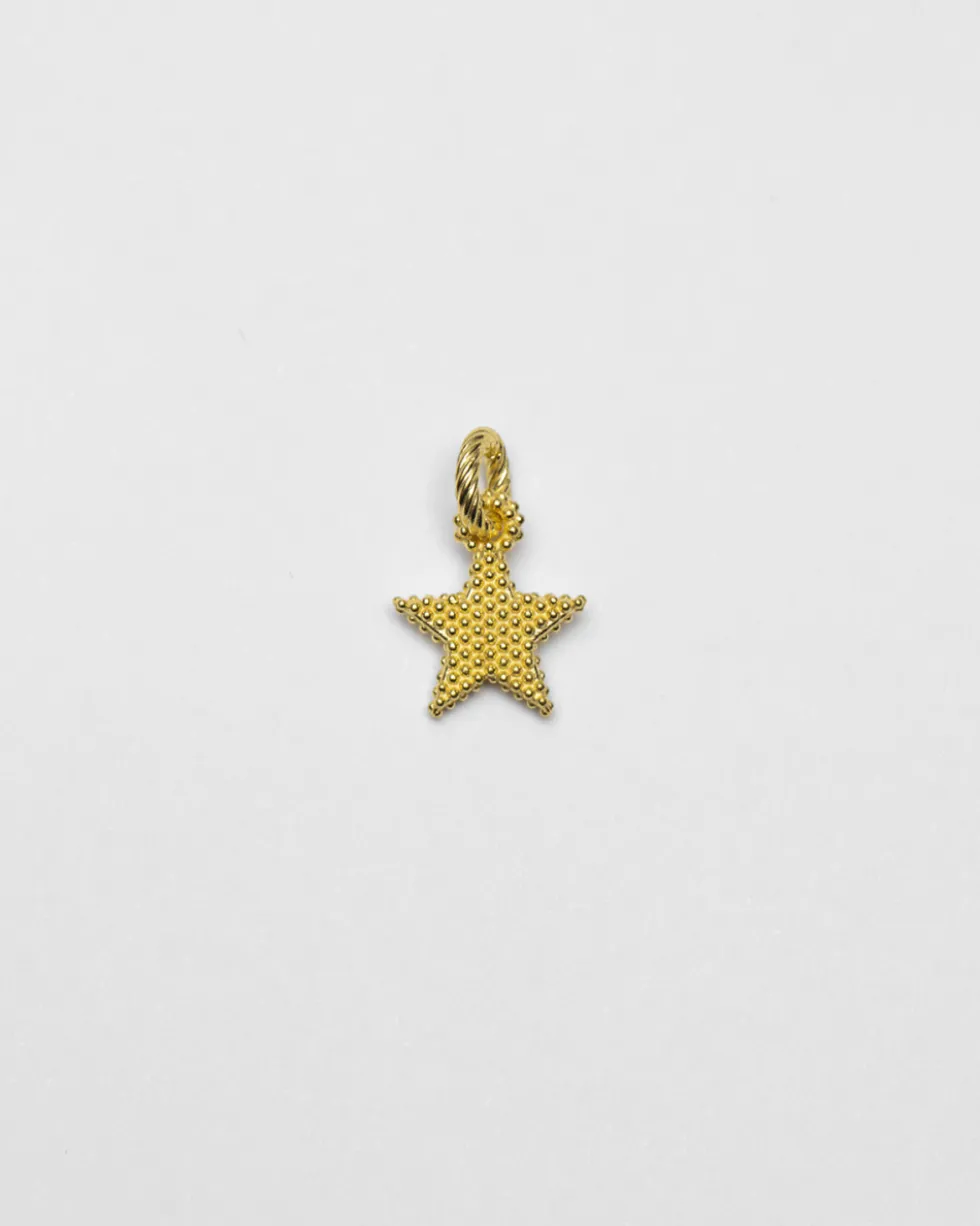 CIONDOLO CHARM STELLA PUNTINATA PLACCATO ORO